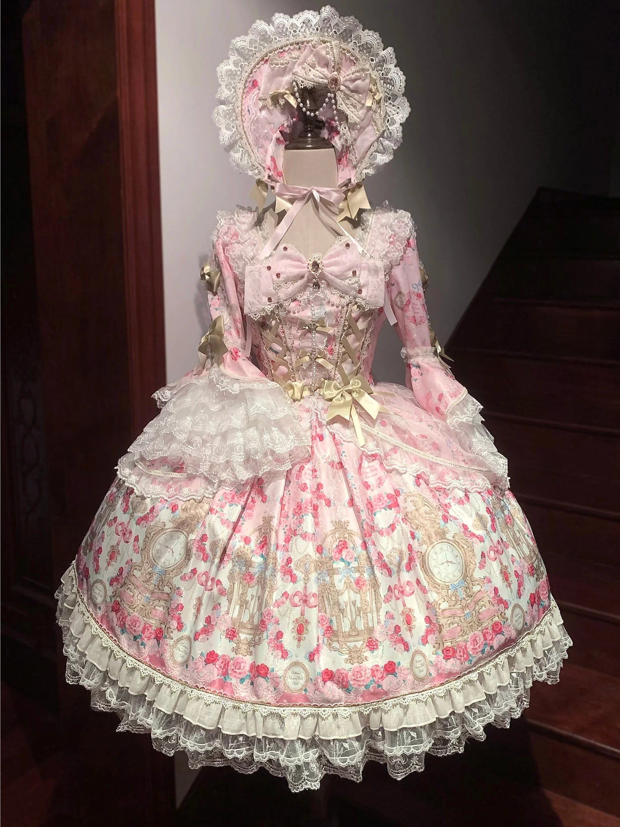 Rose Garden Prelude - Sweet Lolita OP Dress, Floral Printed - image 1