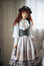 Demon Hunting Notes - Fishbone Gothic Lolita Skirt - image 15