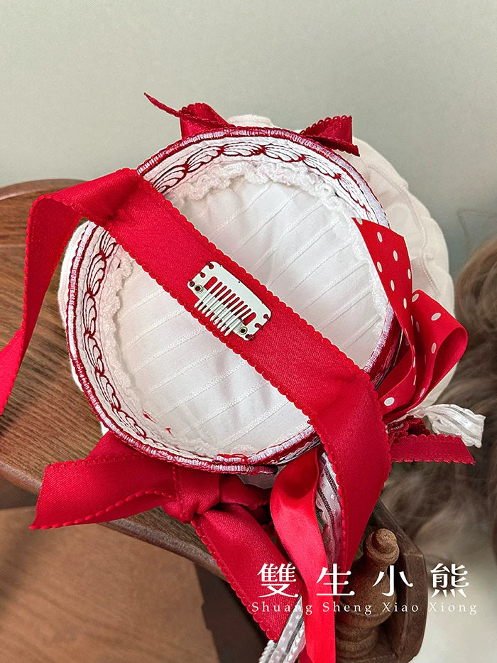 Bite The Cake - Sweet Lolita Accessories, Red & White Polka Dots - image 40