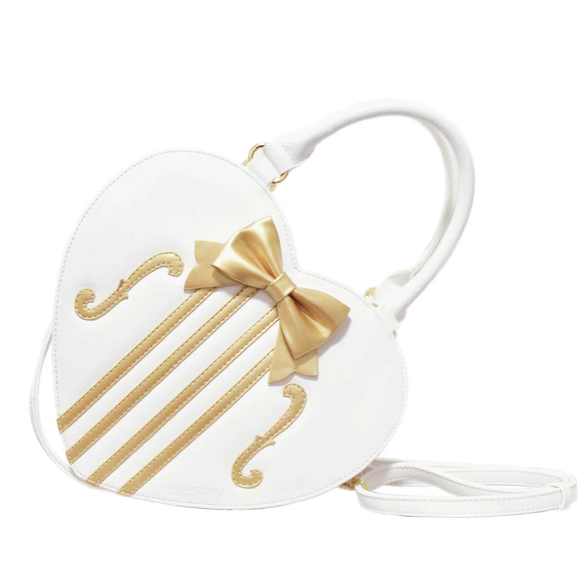 Heart of Violin - PU Classic Lolita Heart Shaped Bag, Violin and Bow Detail - image 16