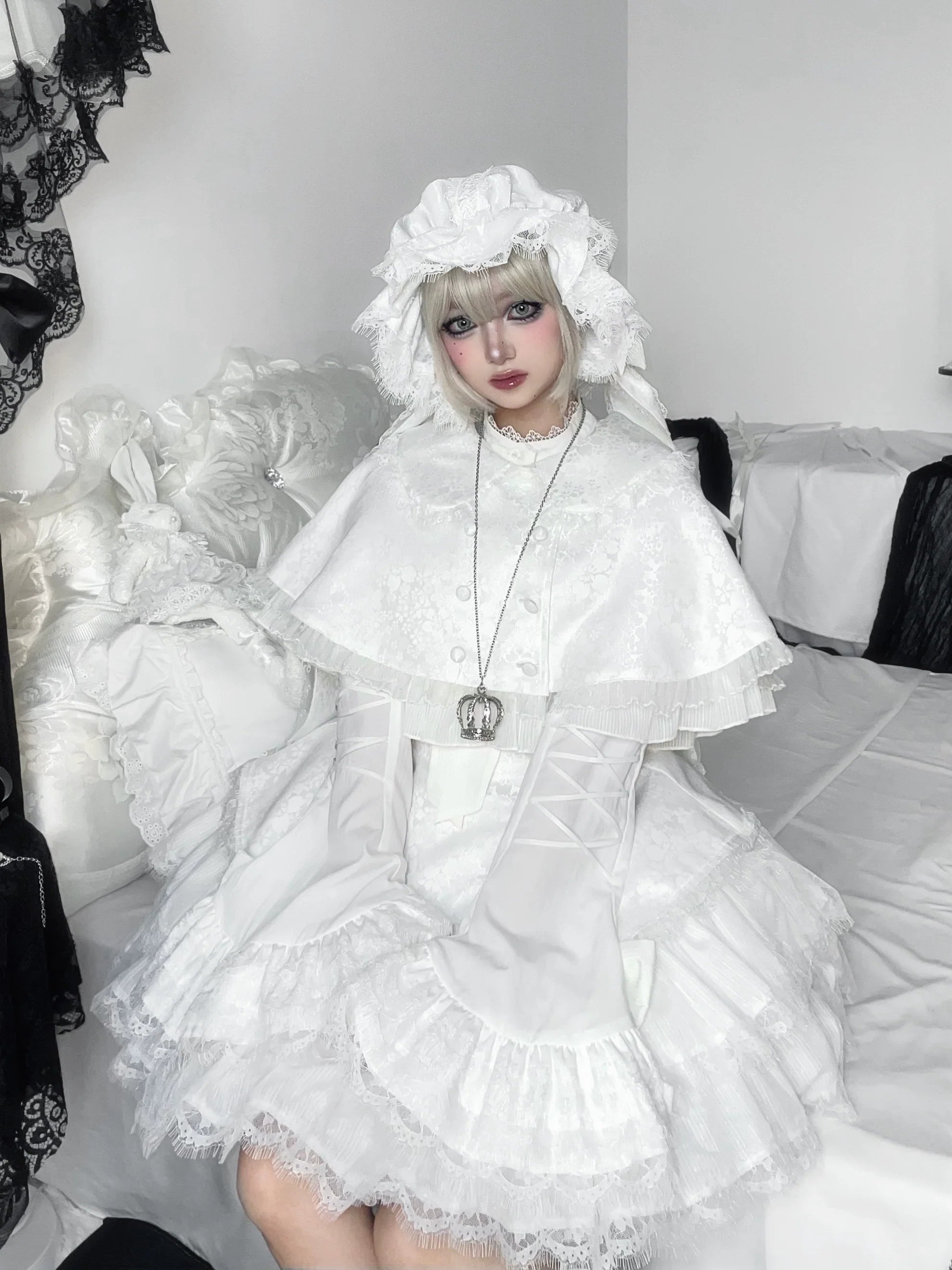 Bunny Fantasy Gothic Lolita JSK Dress and Princess Sleeve Shirt - image 7