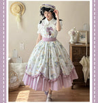 Blueberry Summer - Classic Lolita JSK Dress with Large Hem and Cotton Lining - image 6