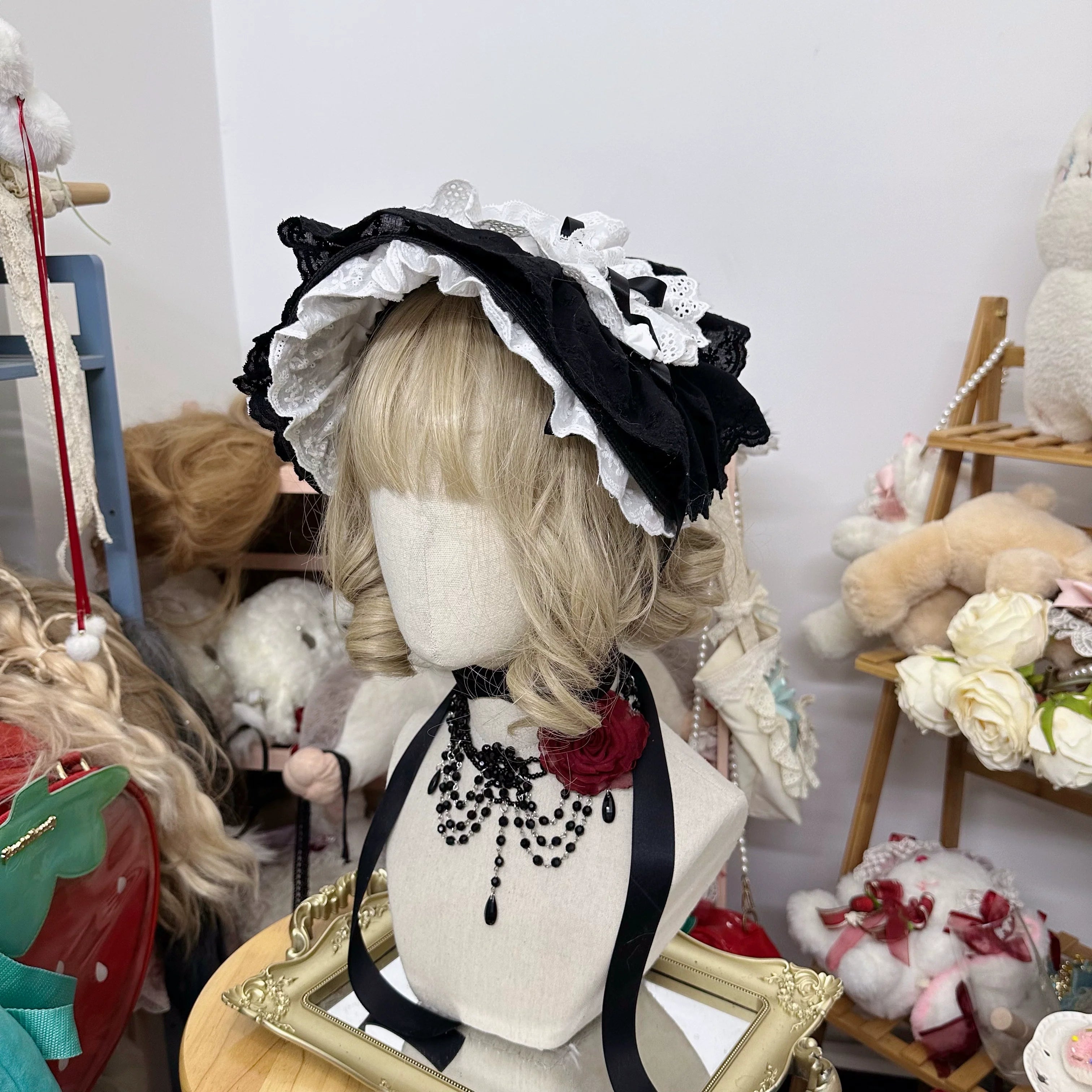 Gothic Lolita Bonnet Pure Cotton Hat Collection - image 17