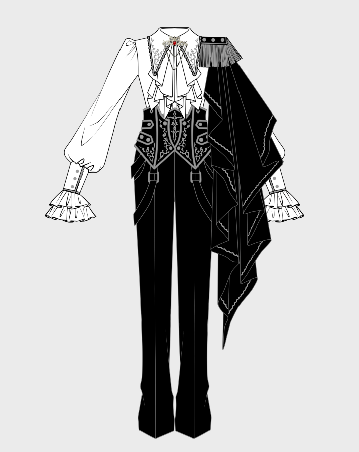Ouji Lolita Pants Set, Detachable Jabot & Shawl - image 21