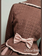 Bear Chocolate Slab - Classic Lolita Pleated JSK & SK Dress, Side Zipper - image 35