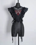Gothic Lolita Accessory Red Bone Fake Collar - image 1