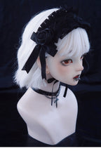 Gothic Handmade Black Rose Hairband - image 6