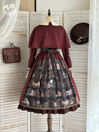 German Bookshelf - Classic Lolita OP Dress & Detachble Cape - image 27