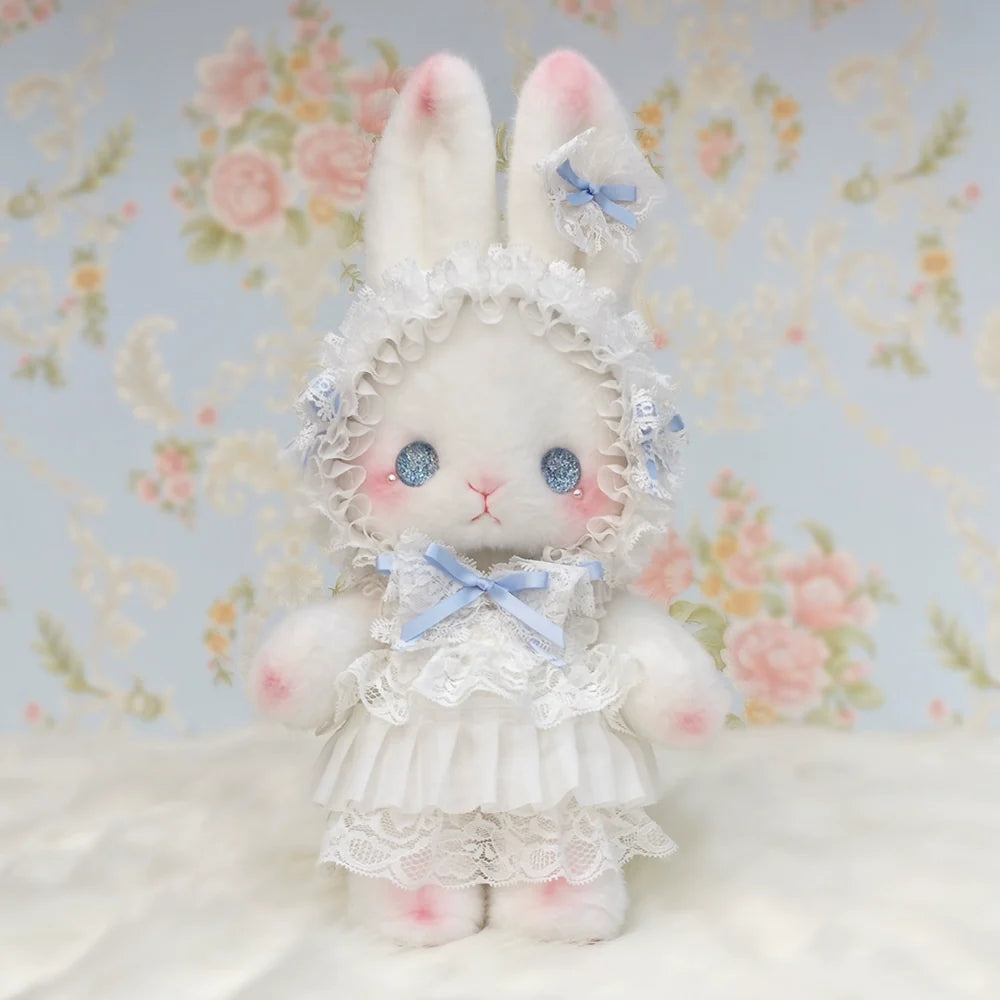 Posable Plush Bunny Lolita Bag with Detachable Pearl Chains - image 10