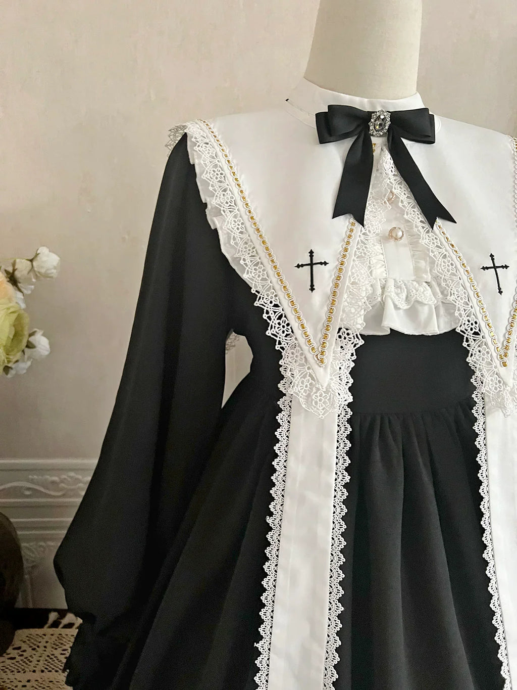 Black Nun - Gothic Lolita OP Dress - image 20