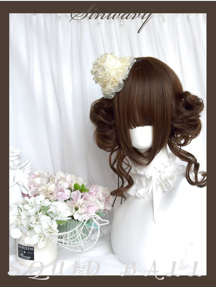 Kawaii Brown Bun Ponytail Lolita Wig - image 8