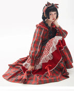 Vintage Lolita OP Dress Red Lolita Plaid Dress for Spring Summer - image 20