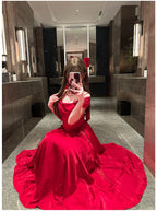 For Beloved - Classic Lolita Satin JSK Dress Set, Fishbone Waist - image 43