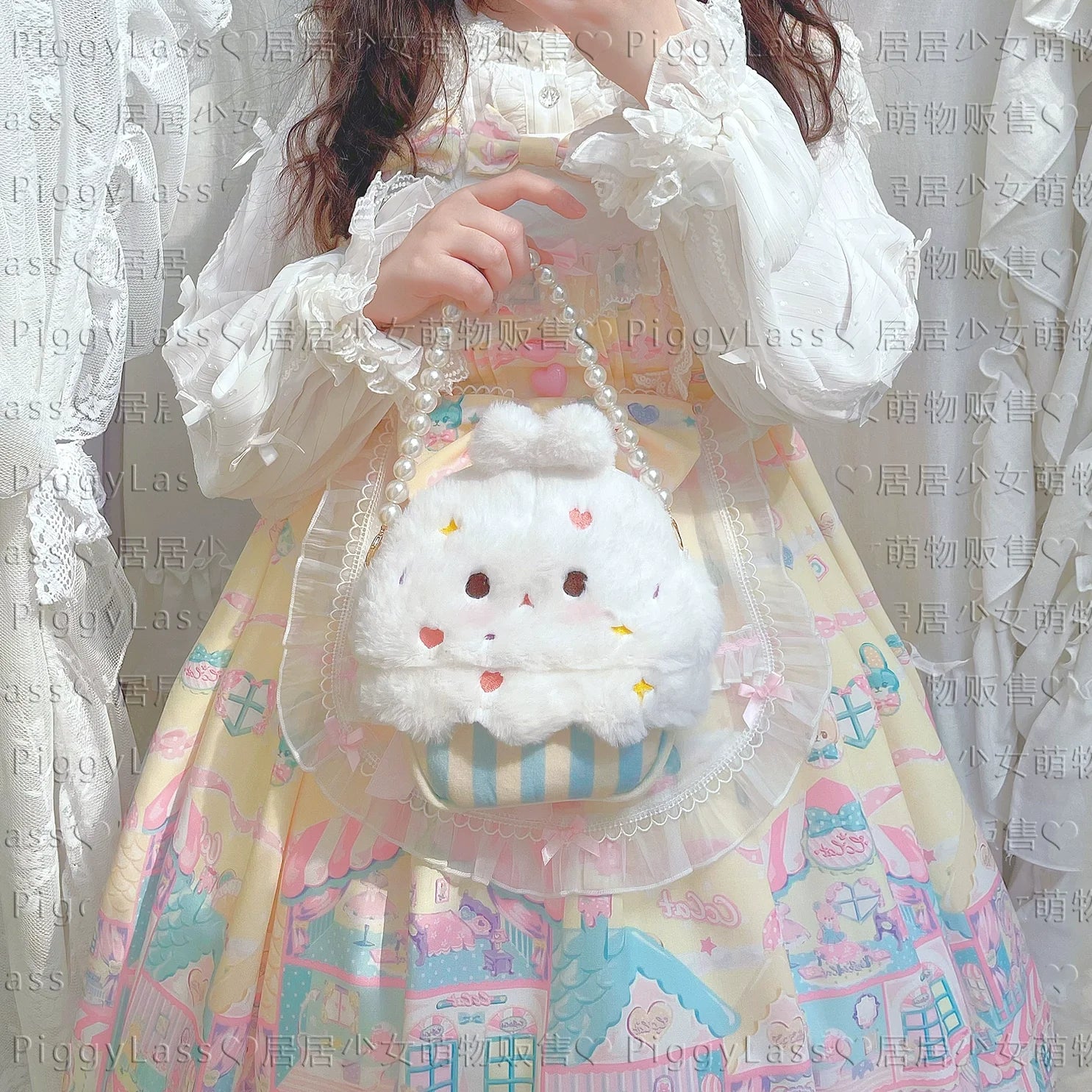Cute Plush Lolita Bag Rabbit Cake Bag - image 1
