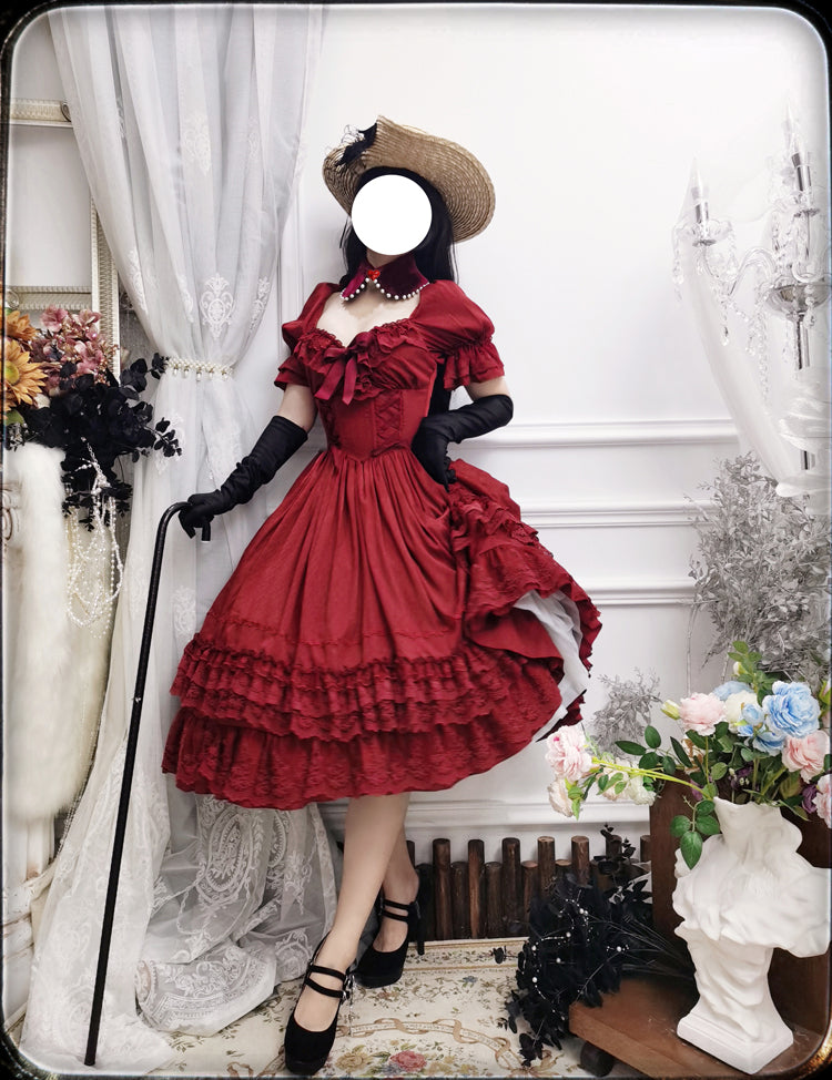 CLA Vintage French Lolita OP Dress - image 45