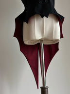 Final Nocturne - Black Gothic Lolita Vest, Bat-Wing Shape - image 13