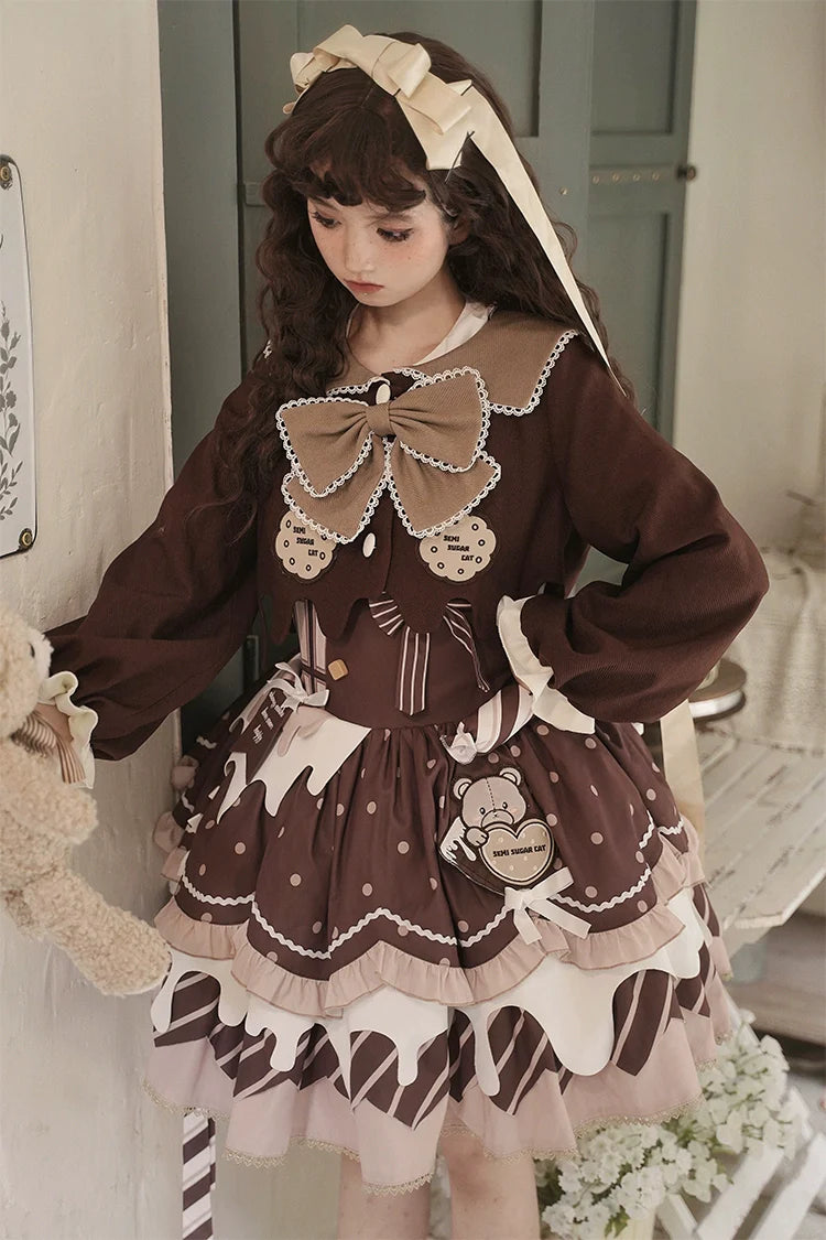 Chocolate Milk Pie - Sweet Lolita JSK Dress Summer Salopette - image 9