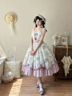 Blueberry Summer - Classic Lolita JSK Dress with Large Hem and Cotton Lining - image 3