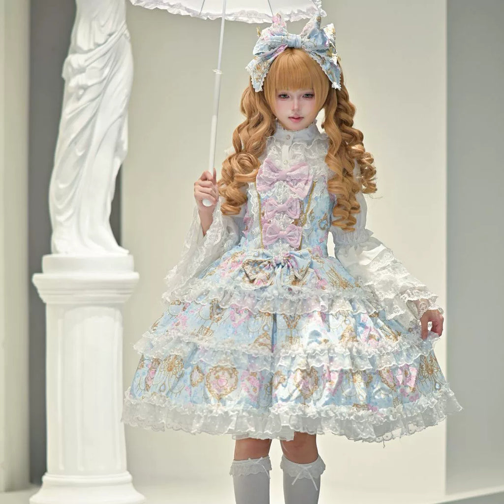 Candelabra Ode - Doll-like Sweet Lolita JSK Dress, Side Zipper - image 13