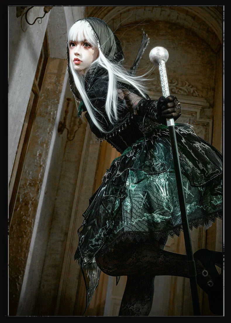Bone Dragon - Gothic Lolita Corset JSK Dress Set with Embroidery - image 65