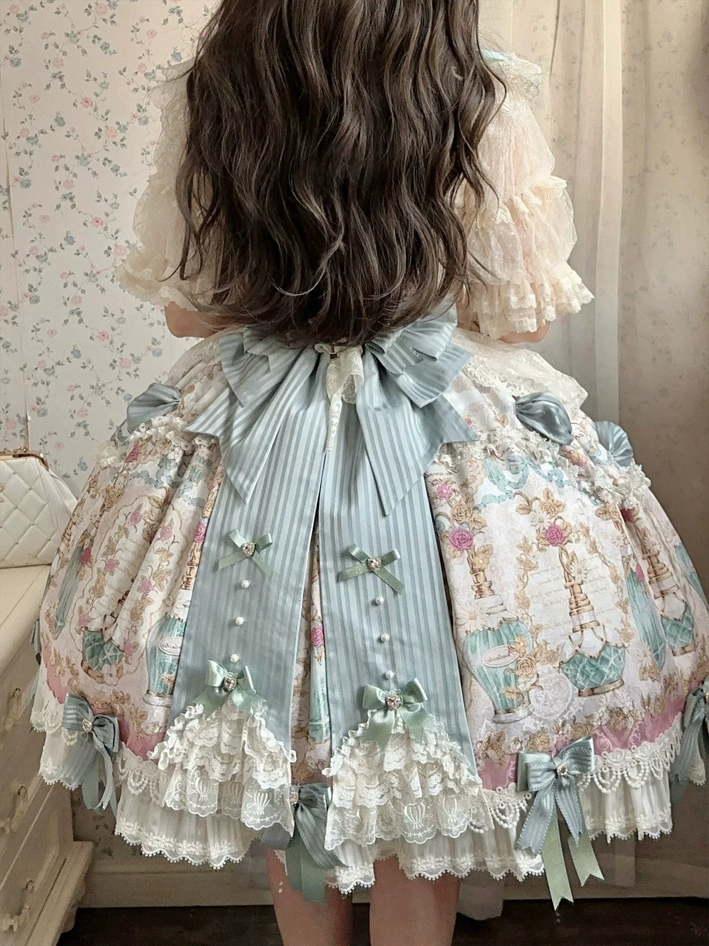 Antique Gem Fragrance - Classic Lolita OP and JSK Dress Sets - image 22