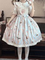 Candy Party - Printed Sweet Lolita JSK, Peter Pan Collar Shirt - image 6