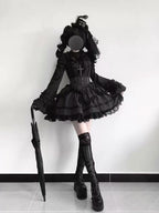 Gothic Lolita Shirt, Detachable Flared Sleeves - image 7