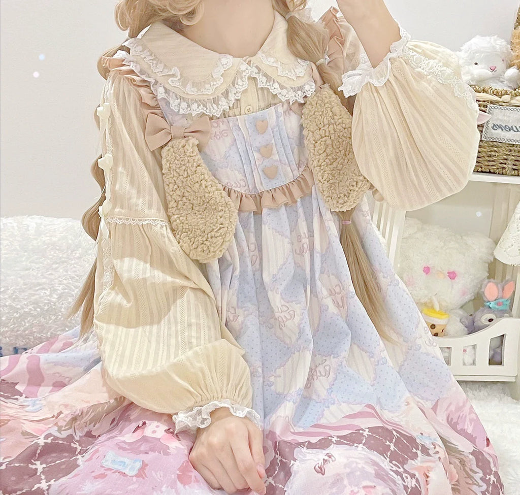 Sweet Lolita Doll Collar High-Waisted Blouse - image 31