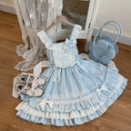 Sweet Bear - Kawaii Lolita JSK Dress Embroidery Flounce Hem - image 24