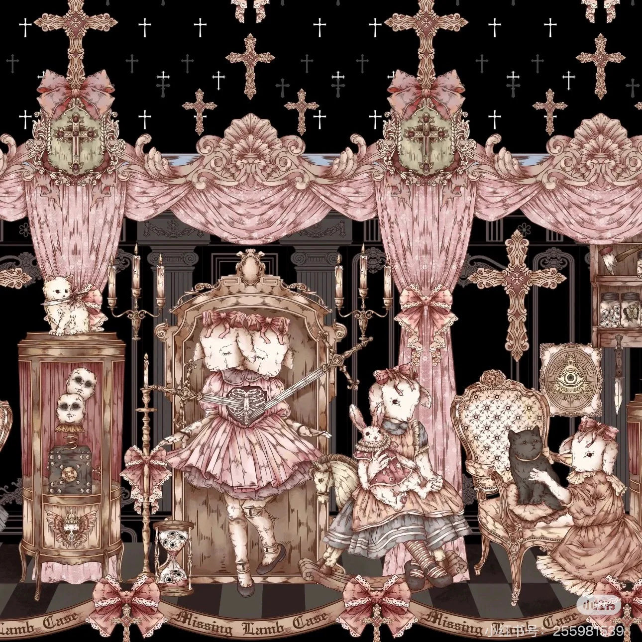 Missing Lamb Case - Gothic Lolita Dress Set with Sheep Prints - image 72