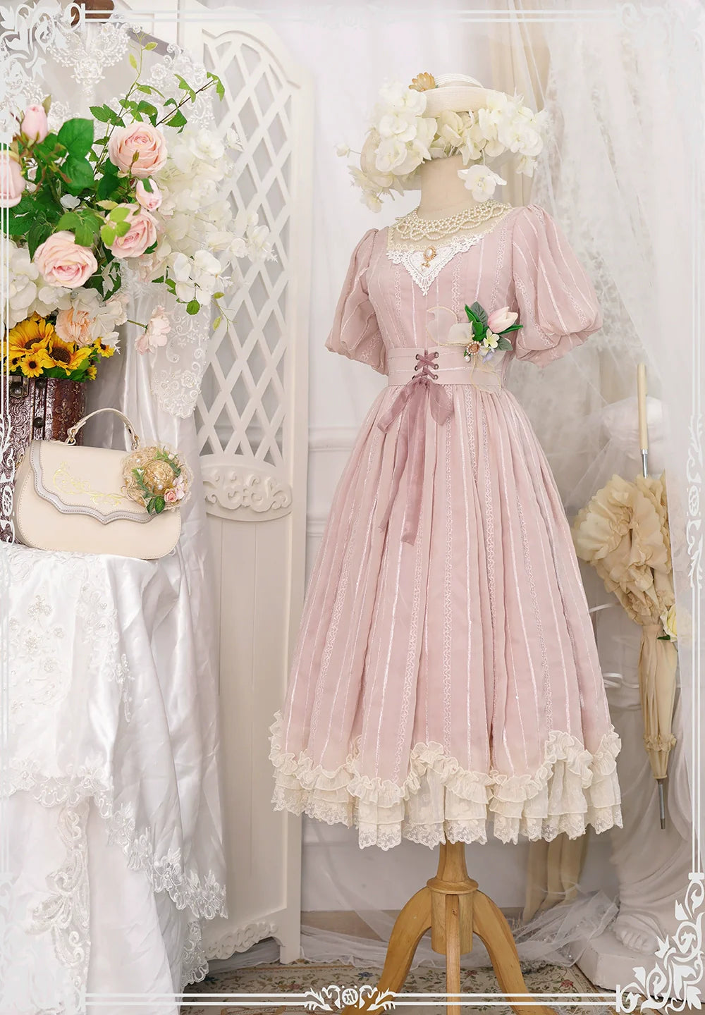 Tulip - Classic Lolita Short Sleeve OP Dress - image 12