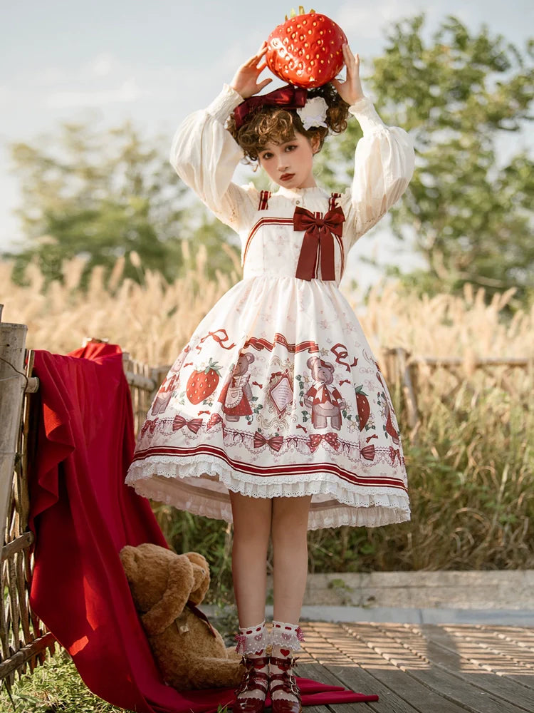 Winter Gift - Kawaii Lolita JSK and Coat Set - image 5