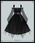 Gothic Lolita High Waist Black Dress - image 31