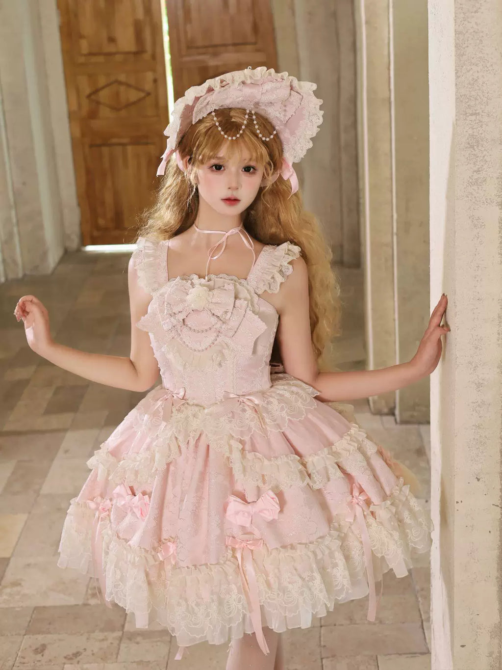 Blooming Love - Ballet-inspired Sweet Lolita JSK Dress, Lace & Bows - image 11