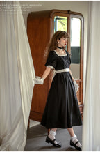 Thoughts - Vintage Black Lolita OP Dress with Square Neckline - image 5