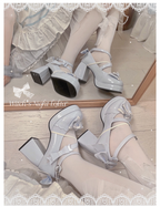 Girly Heart - Sweet Lolita Chunky Heels Shoes - Dreamy Bows - image 16