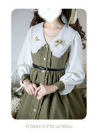 Window Rose - Classic Embroidered Front-Button OP Dress - image 8