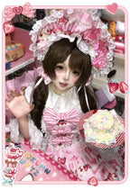Strawberry Parfait - Strawberry Print Sweet Lolita JSK Dress, Side Pocket and Accessories - image 10
