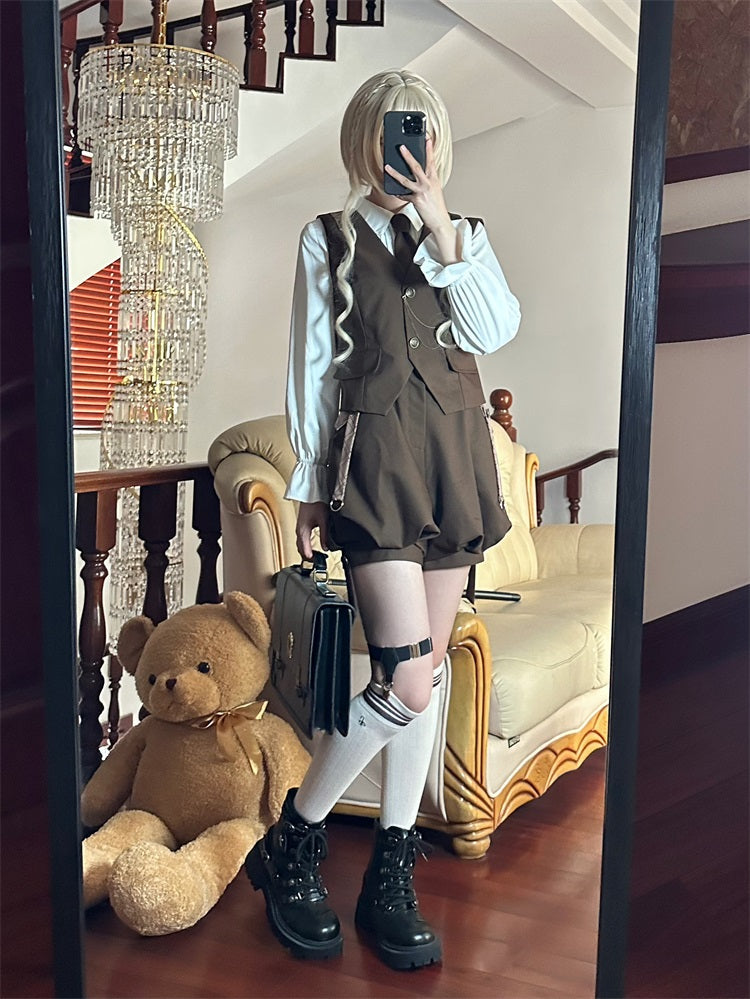 Detective Rabbit Kiri - Ouji Lolita Outfits, Backpack Pants - image 25