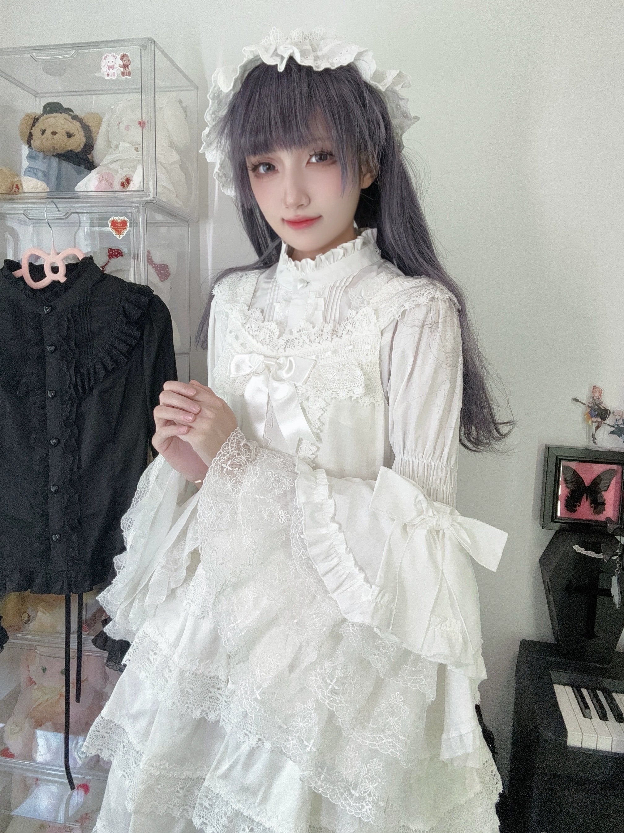 Sweet Lolita Blouse Princess Sleeve Shirt Inner Wear - image 14