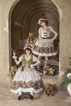 Squirrel Fairytale Cottage - Classic Lolita Long OP Dress and Accessories - image 9