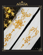 Elegant Lolita Gold Foil Printed Tights - image 24