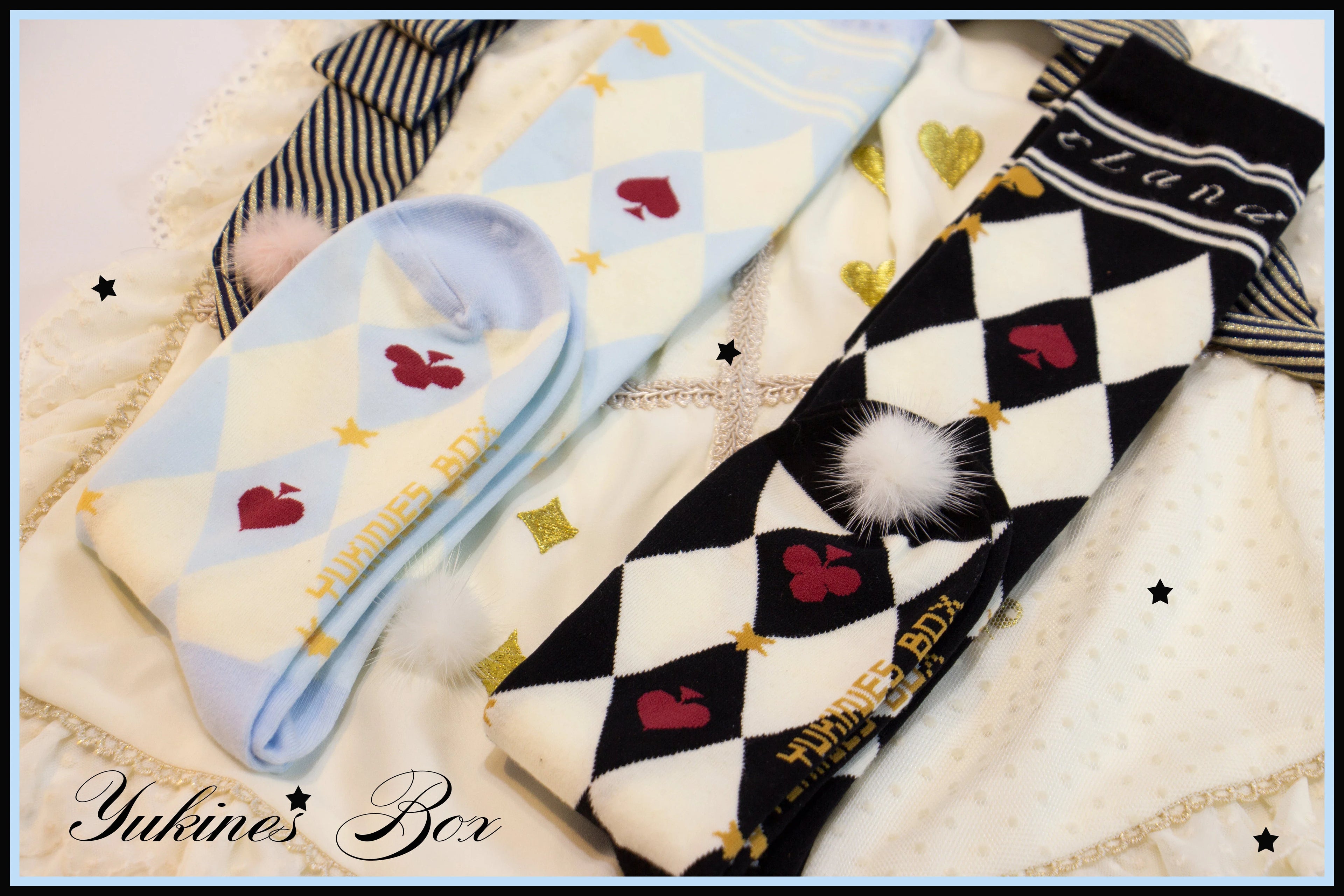 Daily Lolita Cotton Asymmetric Print Socks - image 9