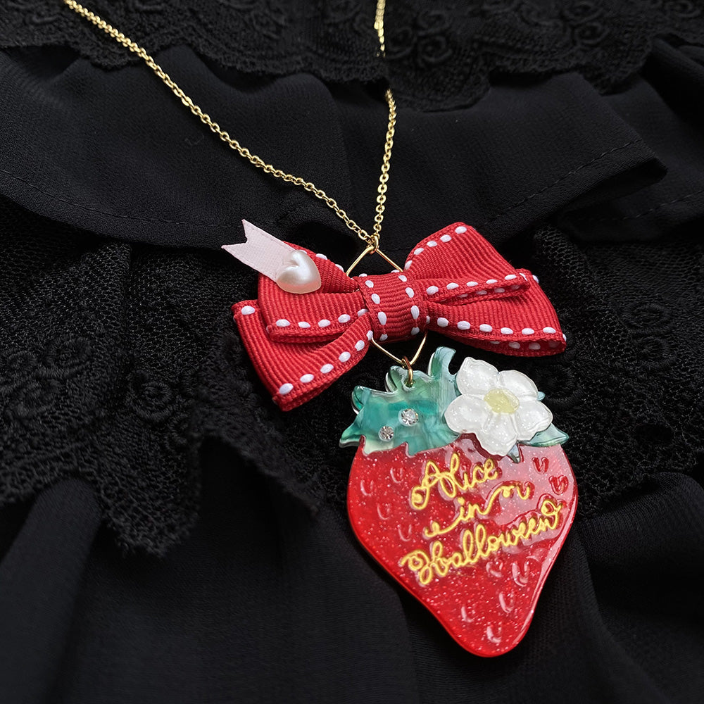 Sweet Lolita Strawberry Necklaces, Rings, Hair Clips and Brooches - image 14