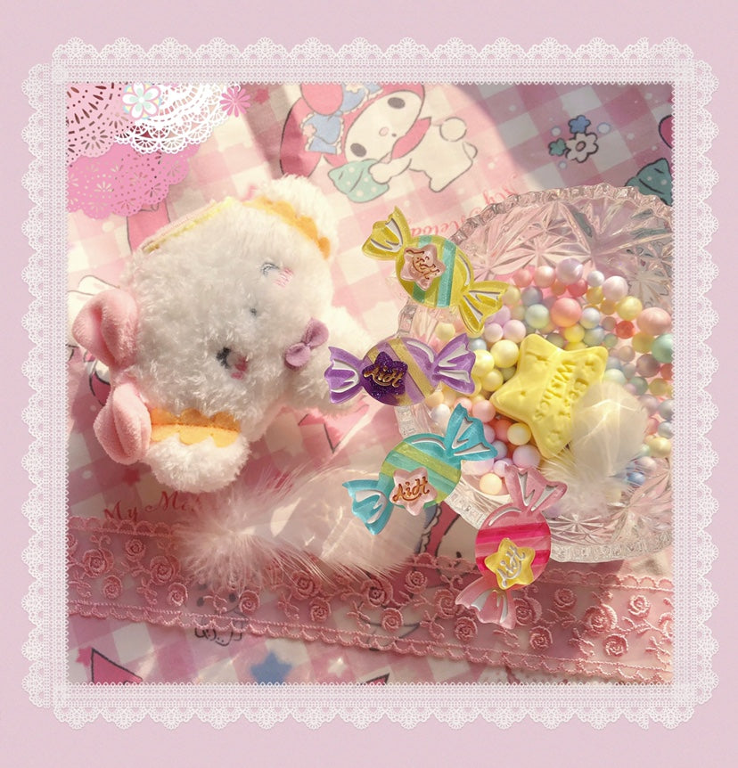 Rainbow Candy - Sweet Lolita Ring Hairclip - image 13