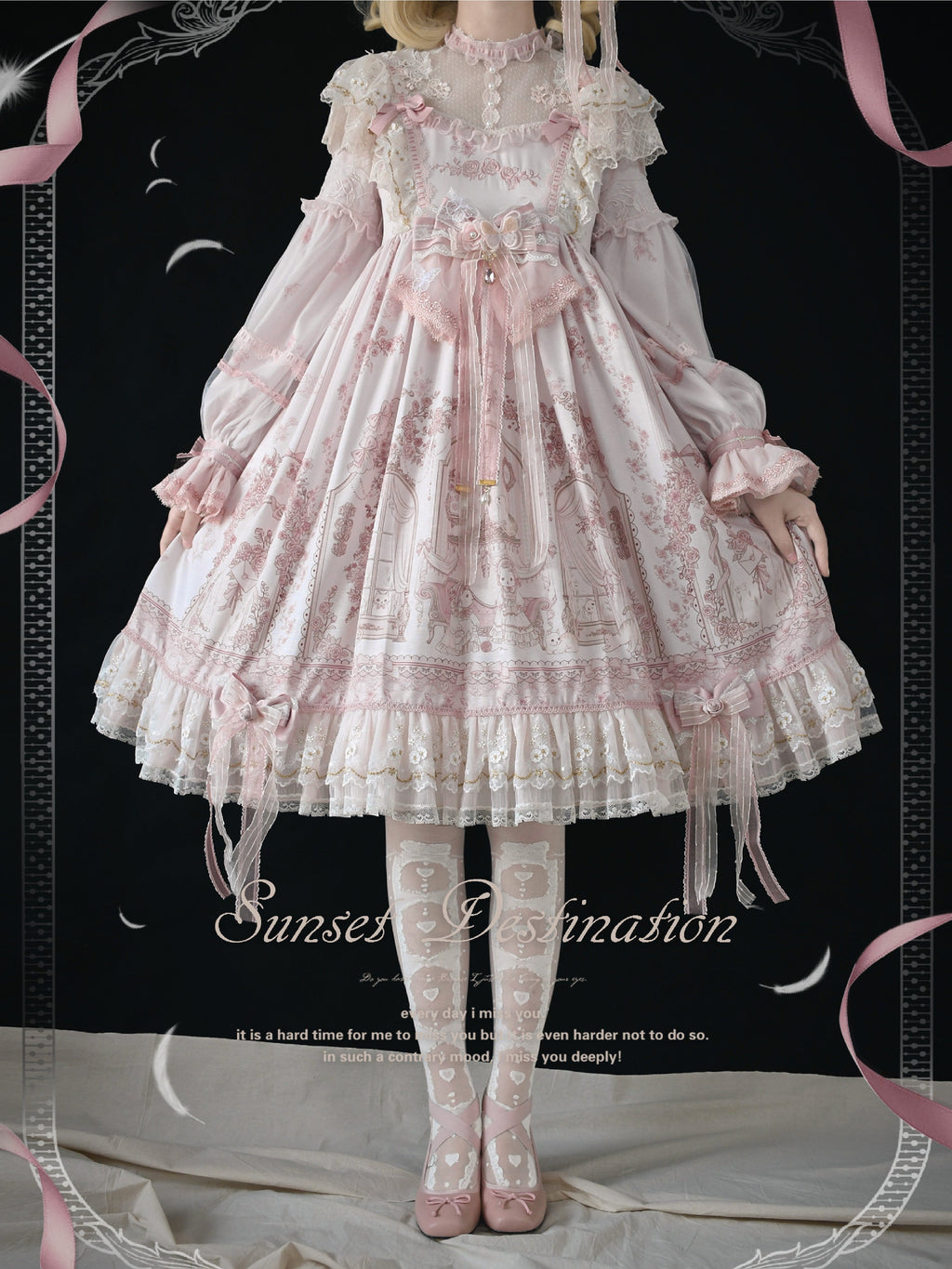 Sunset Realm Lolita Bride Gorgeous OP FS - image 5
