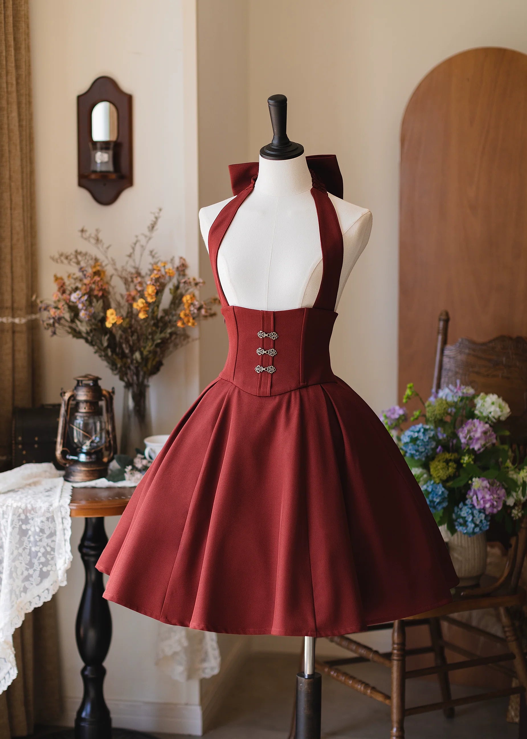 Vintage Lolita Fishbone Halter Skirt and Autumn Jacket - image 5