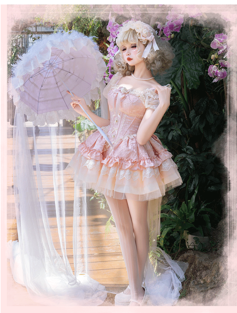 Fleeting Dreams - Ballet Sweet Lolita Mini JSK and Choker and Accessories - image 7