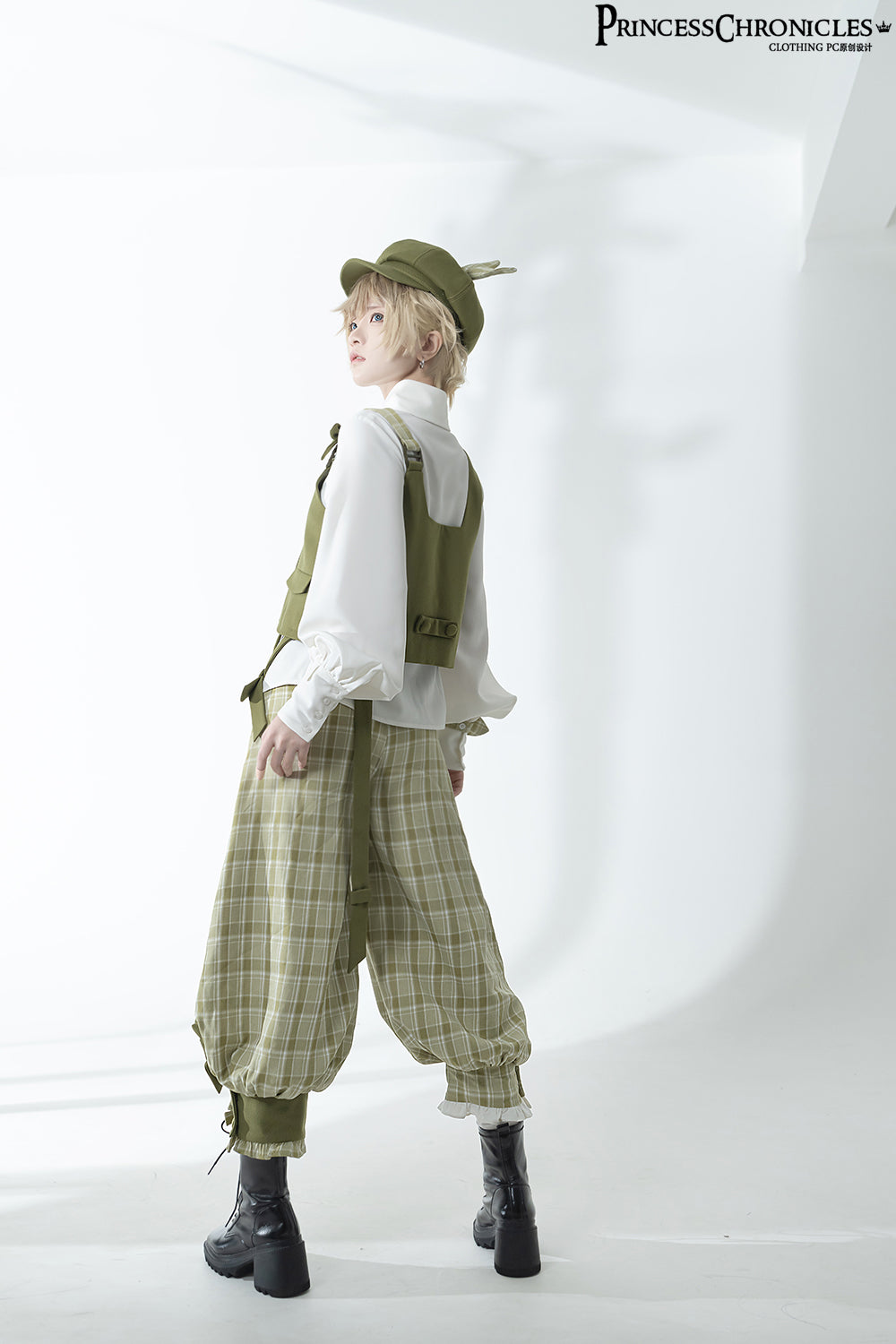 Secret Morning Paper - Ouji Lolita Shirt, Matcha Green Capri Pants Collection - image 16