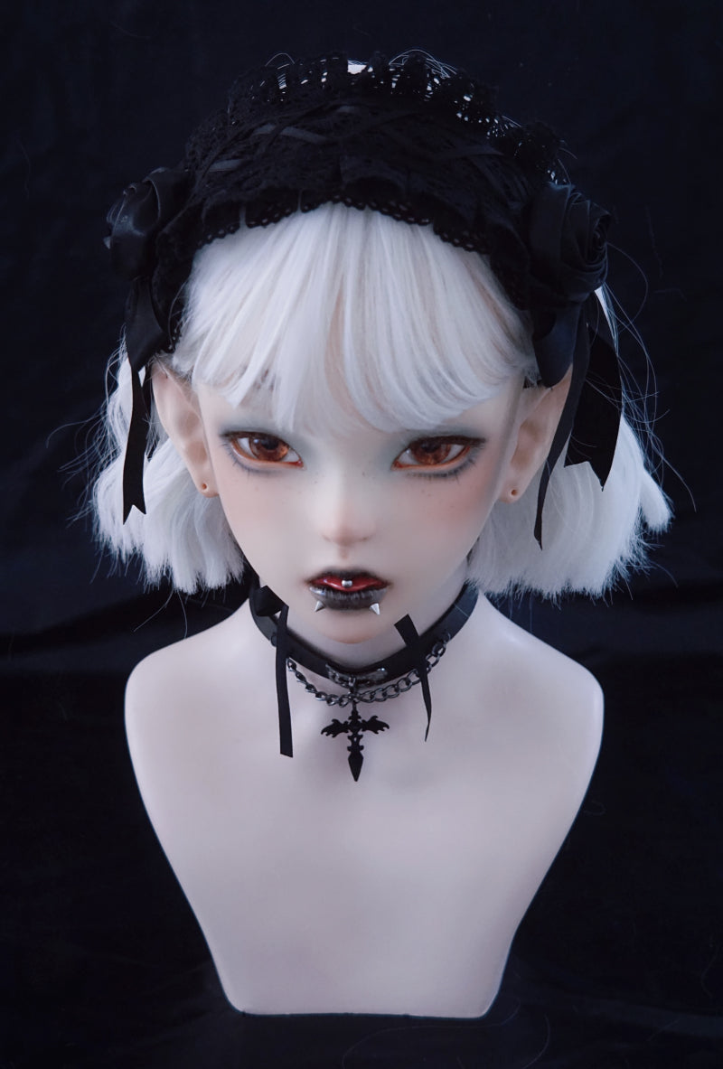 Gothic Handmade Black Rose Hairband - image 1
